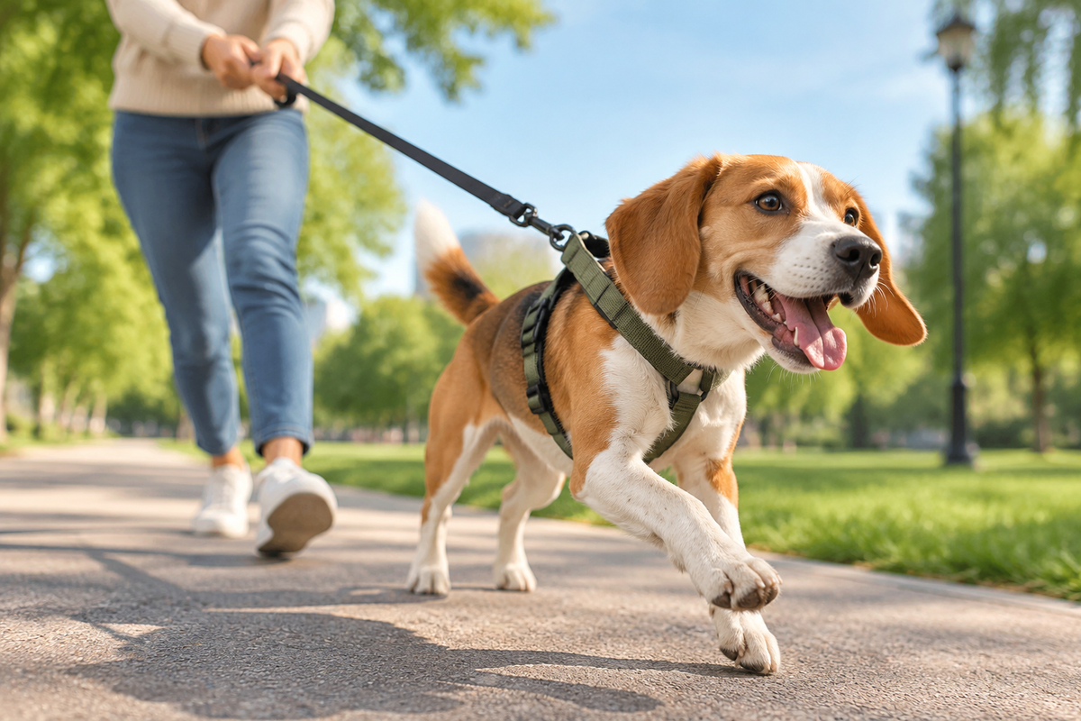 Por qué mi perro tira de la correa y cómo enseñarle a pasear sin tirones
